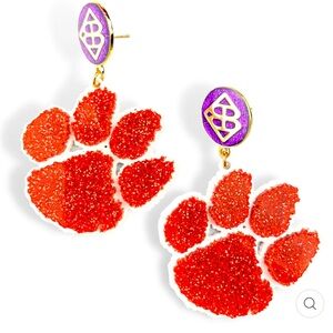 BRIANNA CANNON- Clemson Tigers Paw Earrings- NEW WITH TAGS